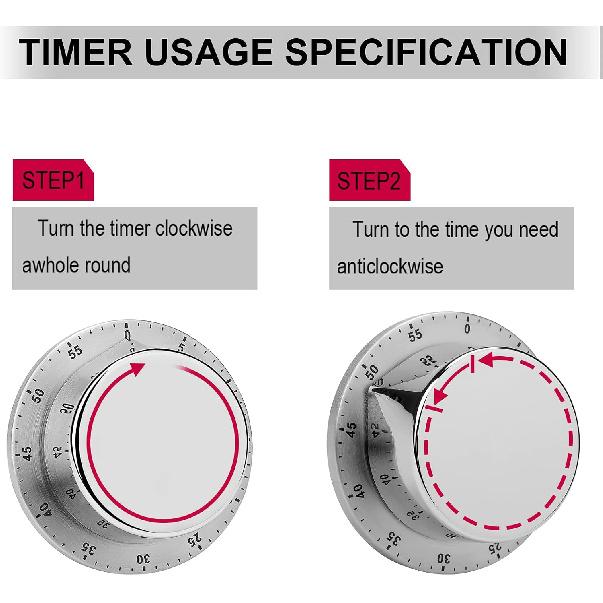 Honey Bees Kitchen Timer Magnetic Backing Timer Clock for Kitchen Cooking Work