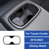 1PC Real Carbon Fiber Car Rear Seat Water Cup Holder Frame Decoration Sticker For Toyota Corolla 2019-2023 Interior Accessories