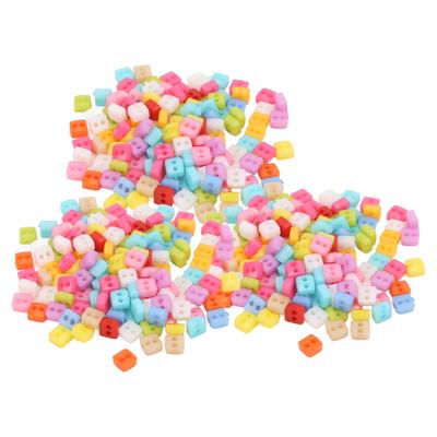 500 pièces Boutons de couture Plastique Résine Imperméable Durable Accessoires de vêtements pour décoration Carré