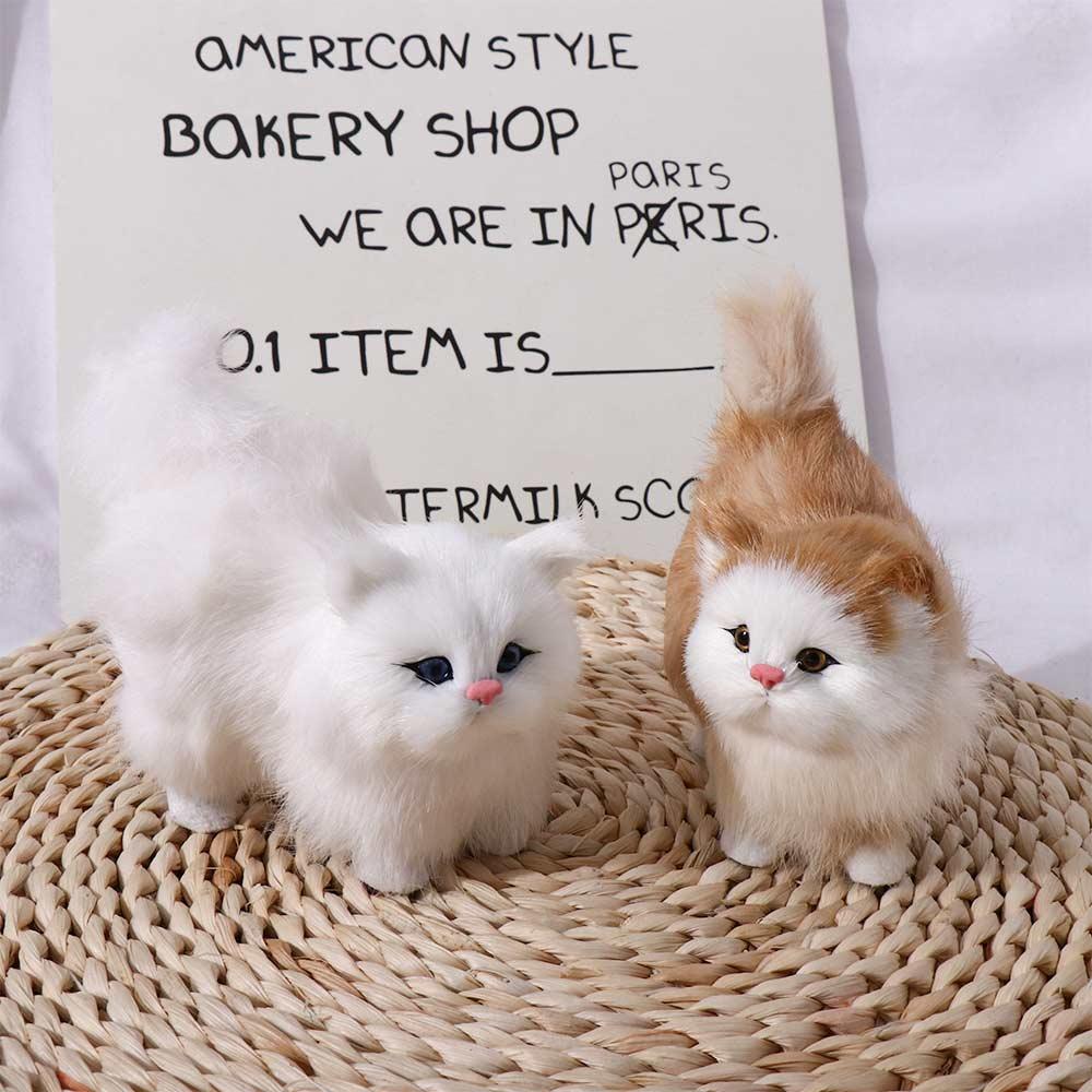 Toy Baby Toy Fake Cat Artifical Animal Soft Simulation Cat Stuffed Kitten Plush Cat Toys Cat Model