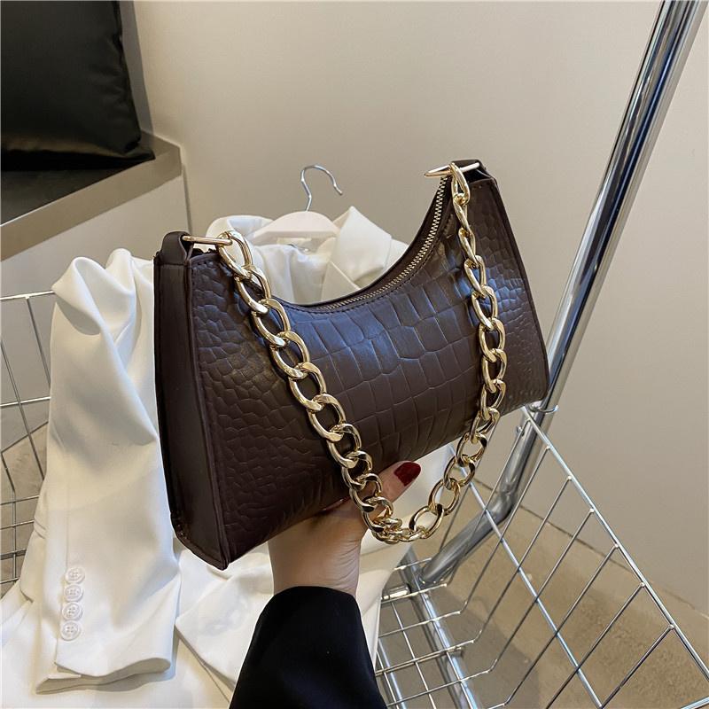 

Luxury Leather Tote Bag Fashion Women S Bag Newest Popular Crocodile Pattern Shoulder Bag Trendy All-Match Handbags For Women 24.5x17x7cm