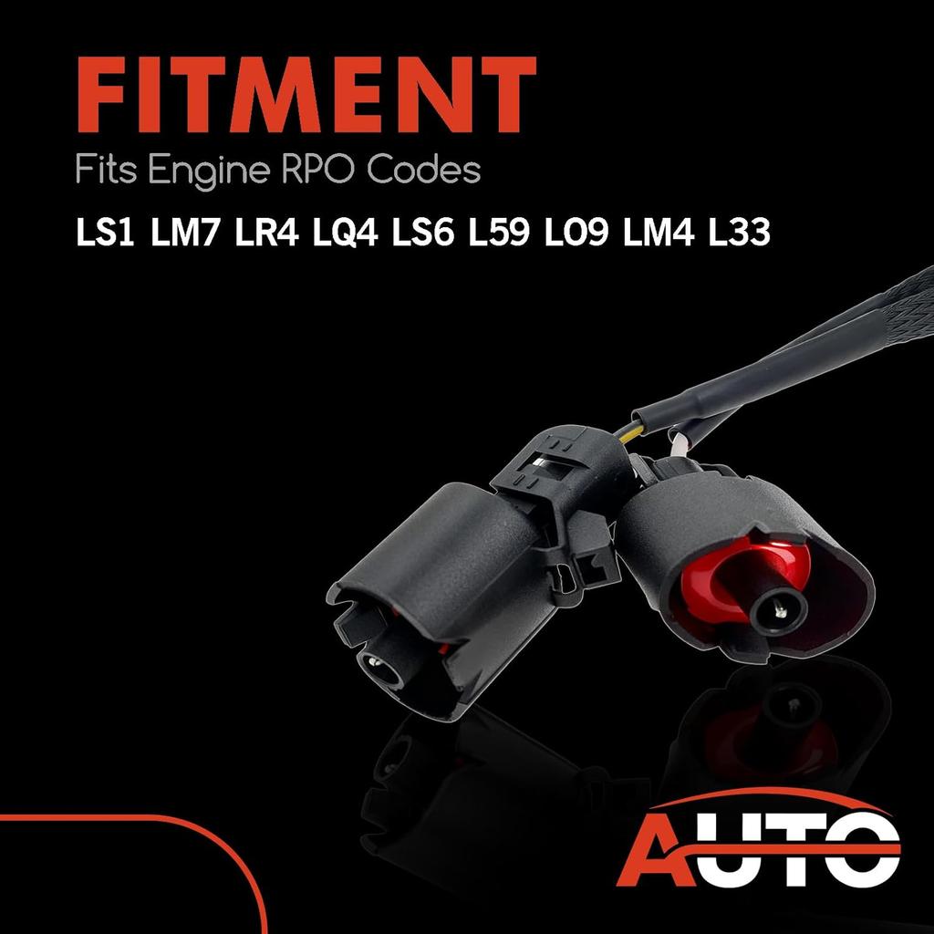 Gen 3 LS Knock Sensor Extension Relocation Harness 41'' Compatible With LS1 LS6 LQ4 LQ9 LM7 L59 LR4 L33