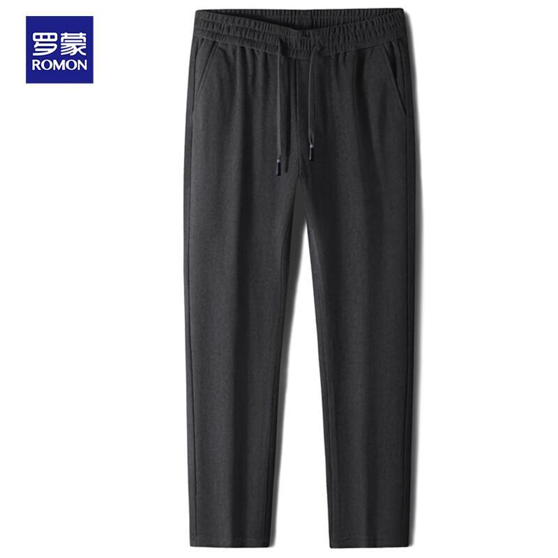 ROMON Men's Corduroy Loose Straight-Leg Casual Pants