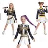 Kid Girls Rumi K Pop Demon Hunter Cosplay Kids Black Gloden Costume Chid Disguise Performance Roleplay Uniform Halloween