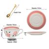 TLXT Vintage Ceramic Coffee Cup & Saucer Set