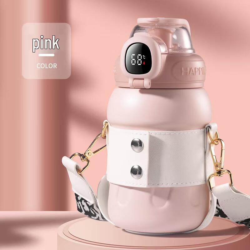 

Kids Cartoon Smart Stainless Steel Thermos Straw Cup