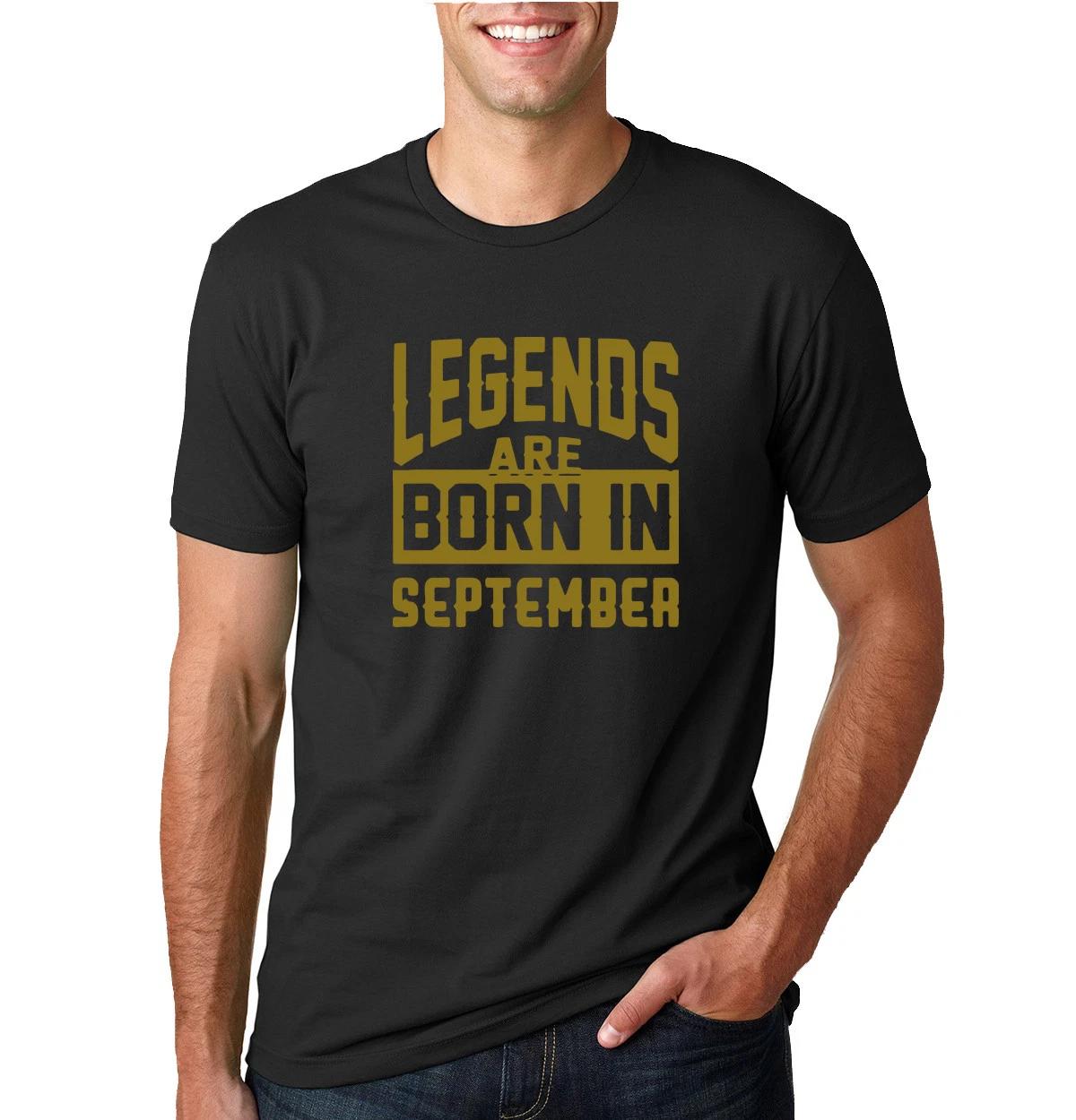 Legends Are Born In September Men Birthday T Shirt Graphic Anniversary Gift T 4XL