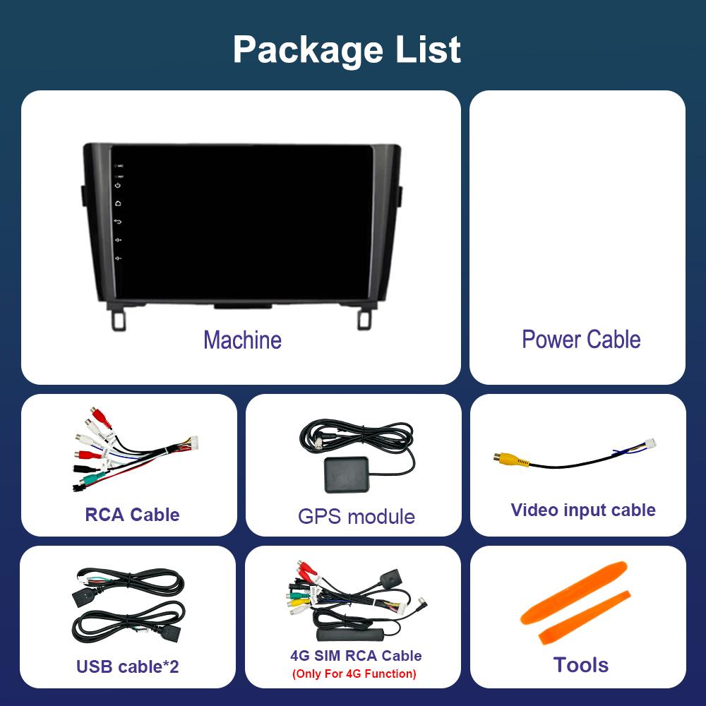 Player Multimedia Video Auto Stereo DSP Android 14 pentru Nissan Qashqai J11 X-Trail 3 T32 2014 - 2018 WiFi Navigație GPS Ecran HD