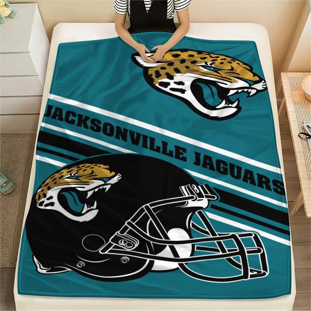 Jacksonville Jaguars Print Flannel Blanket High Quality Warm Comfortable Cover for All Seasons Perfect for Gifts Home Decor