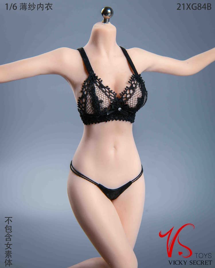 VSTOYS Underwear Panties for Change of Lady Doll Lingerie Bra Panties Gift Hobby for PHICEN TBLeague 21XG84B Black 1/6 + Figures, Clothes, Swimsuit,