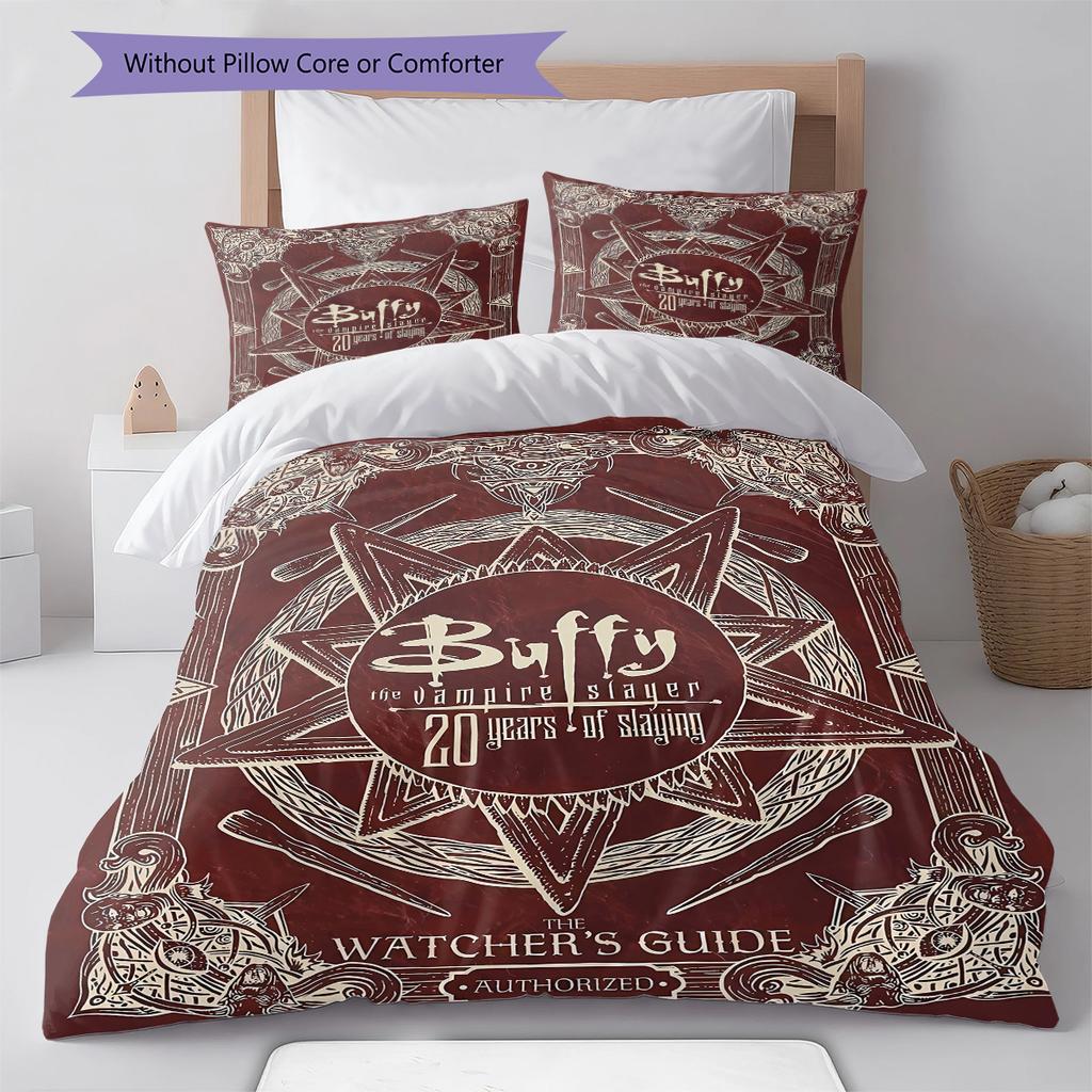 Biancheria da letto con motivo Buffy l'ammazzavampiri, Set copripiumino Copripiumino Federa Regalo di Compleanno per la Casa (1 * copripiumino + 2 * federa, senza nucleo)