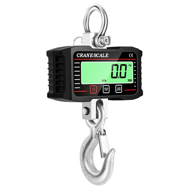 

Digital Hanging Scales 2000kg HD LCD Heavy Duty Crane Scale 4400lb Industrial Hook Lock Site Weighing Blance Remote Control 20m чорний