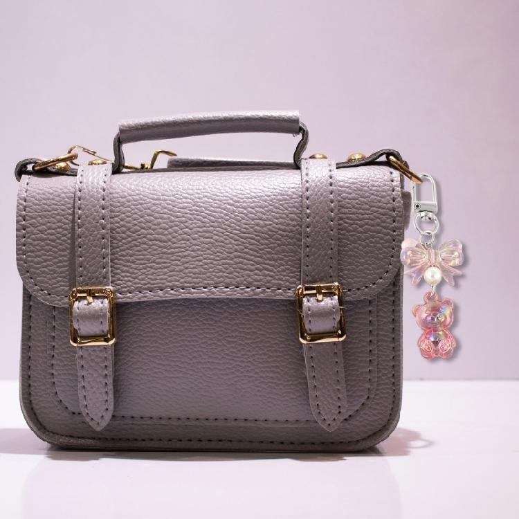 Acryl Charmanter Bär Schlüsselanhänger Anhänger Blickfang Schleife Schlüsselhalter für Schlüssel