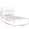 Metal Bed Frame with Headboard White 100 x 190 cm