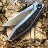 1pieces Carbon Fiber Black Marbled Material Gold Copper Foil Powder Compression Patch Plate for DIY Knife Handle Patch Material