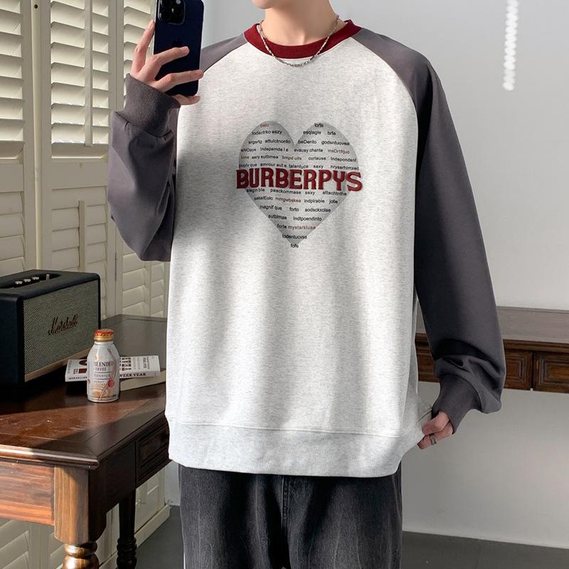 

Men s Spring and Autumn Couples Love Crew Neck Sweater Casual Versatile M