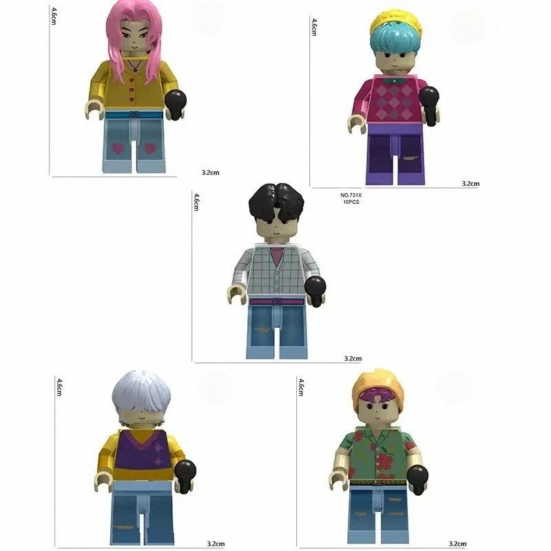 Kpop Demon Hunters Mini Action Figure Building Blocks Toy Peripherals Desk Decoration Collection Figures Toy Christmas Gift