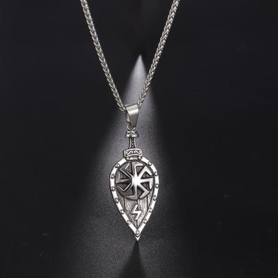 Wikinger Halskette Schild Slawisches Amulett Edelstahl