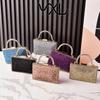 Advanced Gold Sequin Dinner Bag, Fashionable Diamond Studded Hand-held Party Dress Bag