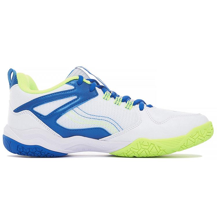 New LINING Sound Waves Badminton Shoes Unisex Low Top Standard White/Pale Blue AYTS036-1