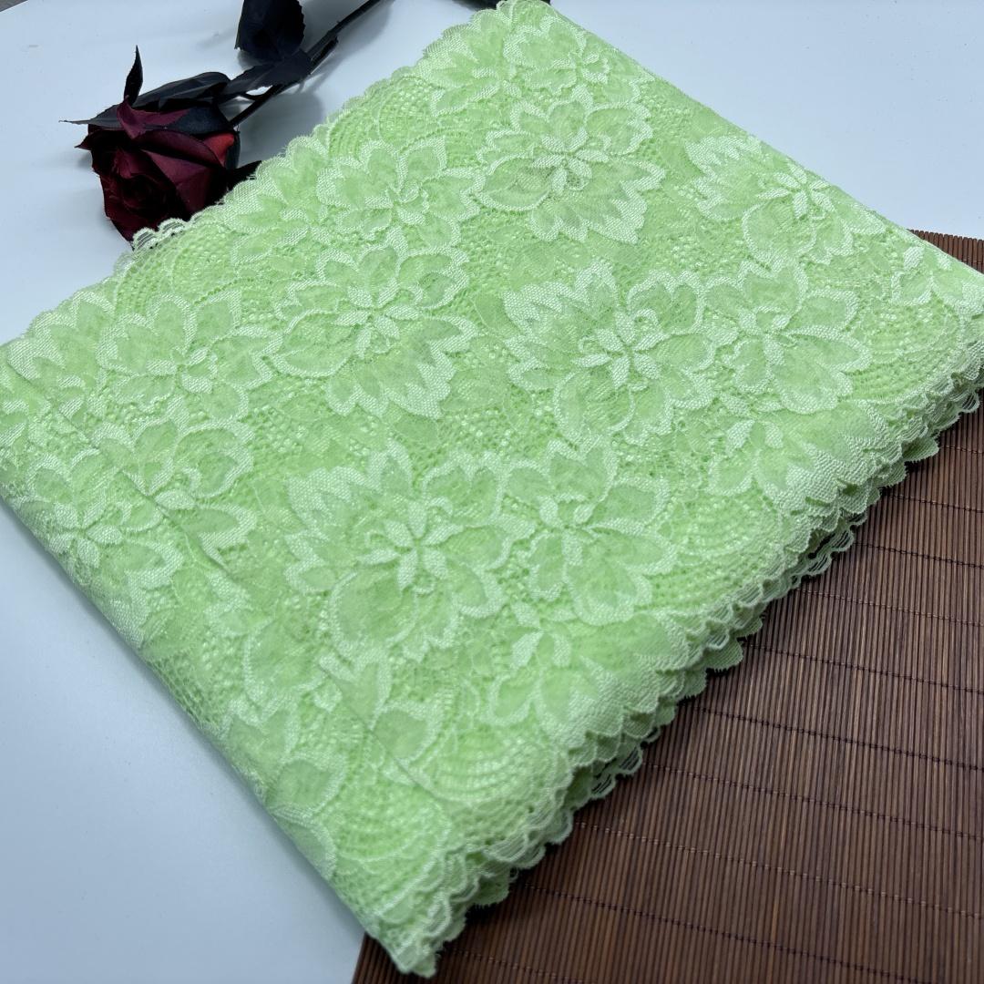 

Кружево из эластичной ткани шириной 23 см, кружевная отделка спандекс для шитья своими руками для нижнего белья, бюстгальтера, трусов, платья, одежды, домашнего декора, рукоделия 1 meter x 23 cm светло-зеленый