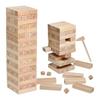 Building Blocks with Dice Balance Game Balance Tower Table Game 3D Puzzle Tower Block Domino Block with Dice (Natural Wood 51PCS)