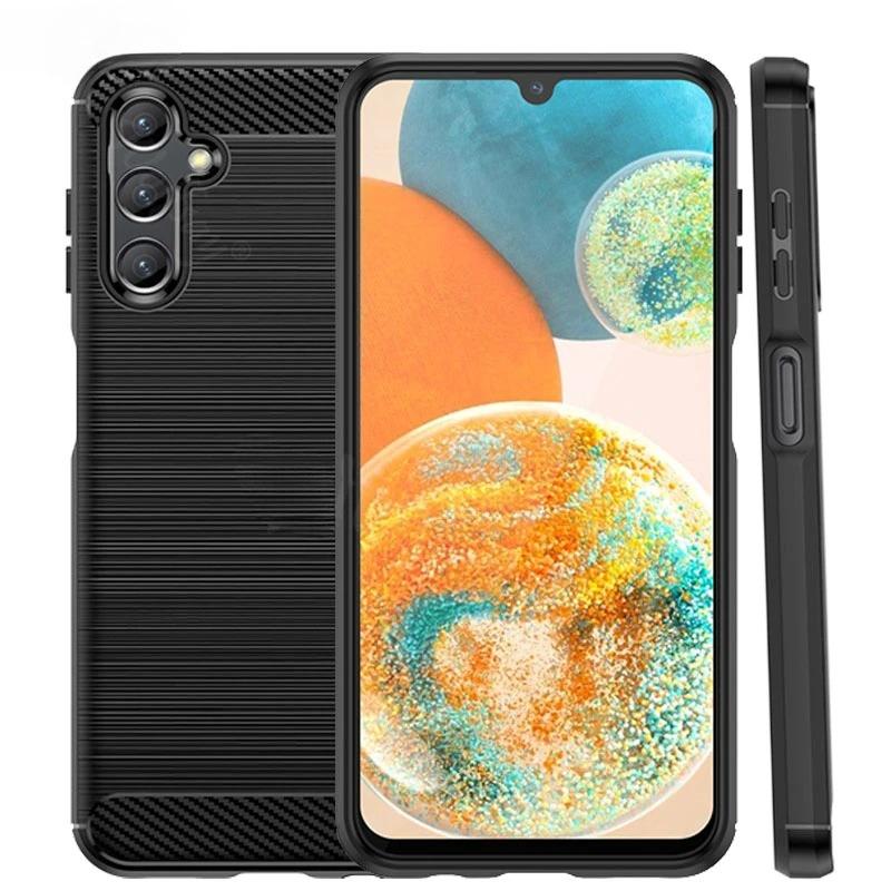 For Samsung Galaxy A14 Case Anti-knock Silicon Carbon Fiber Back Cover For Samsung A14 A04S A34 A54 Case For Samsung A14 5G Case