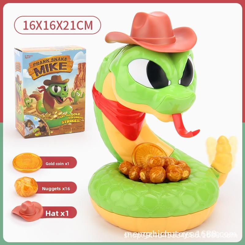 Trick toy new cartoon electric scary rattlesnake interactive parody game fun decompression tabletop game