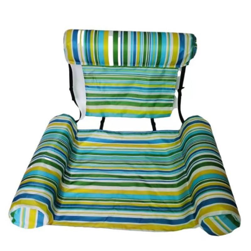 Foldable Inflatable Water Recliner with Mesh Hammock and Dual-Use Backrest