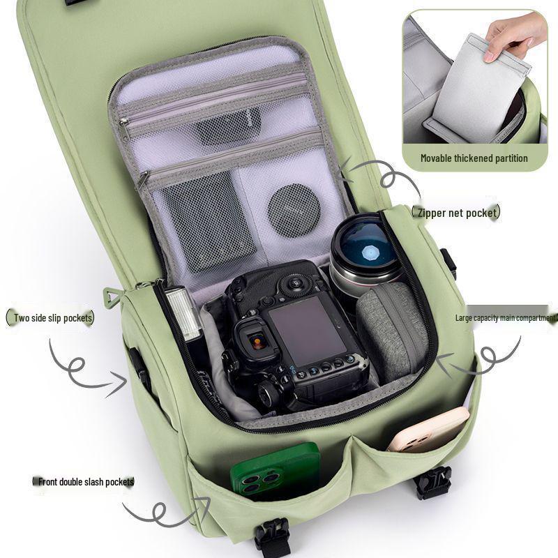 DSLR & Mirrorless Crossbody Camera Bag for Canon, Sony, Fujifilm, Polaroid