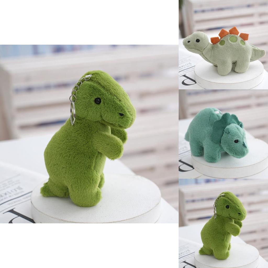 Adorable 2024 Dinosaur Plush Keychain Cute Pp Cotton Bag Car Chain Decoration