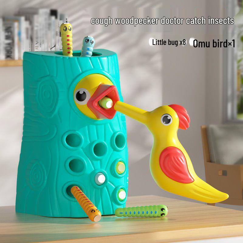 

Пазл Магнитный Дятел Douyin: Раннее развивающее рыболовное игра для детей