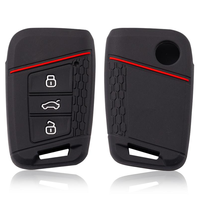 Silicone Cover For Vw Volkswagen Magotan Magotan Gte Passat B7 B8 Cc Arteon Skoda Fabia Superb A7 Kodiaq Seat Car Key Case Fob