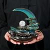 Moonlight Over The Lotus Pond Ceramic Handicrafts Home Ornament Waterfall Backflow Incense Burner Stick Incense Holder