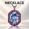 WNFU Women's Pendant Necklace, Multicolor Colored Gemstone, Gold-Plated Copper