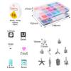 2 Boxes Seed Beads Set Letter Beads & Random Pendant Beginner Jewelry Making Kit Set with Clear Strings for DIY Craft Bracelet