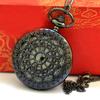 Spiderweb White Face Quartz Pocket Watch Necklace 9022