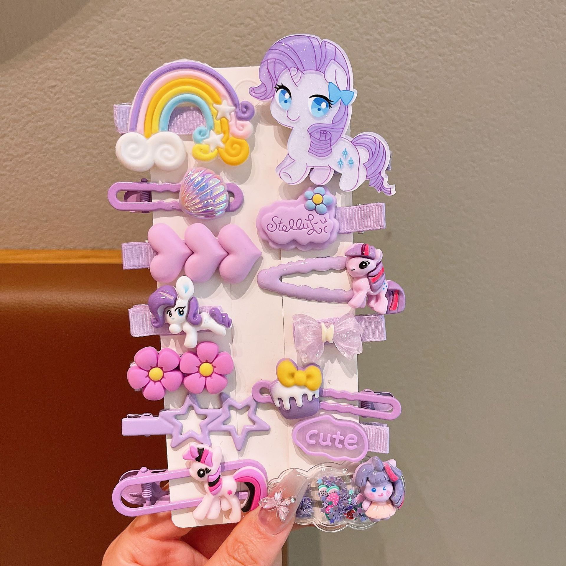Little Girl Cute Clip Pony Poly Hairpin Girls Hairpin Headgear Girls Clip Baby Super Cute Hair Accessories