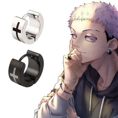 Anime Tokyo Revengers Earrings Takashi Mitsuya Cartoon Character Peripheral Ring-Shaped Earrings Jewelry Cosplay Props For Fans