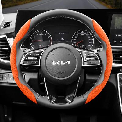 For Suede Snap-on Steering Wheel Cover Fit Ceed Sportage 2017 3 Picanto Rio Xceed Stonic Cerato K3 Soul Sonet Accessories