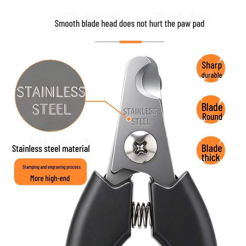 Pet Nail Clippers & File Set - Stainless Steel for Cats & Dogs, Small & Large Breeds