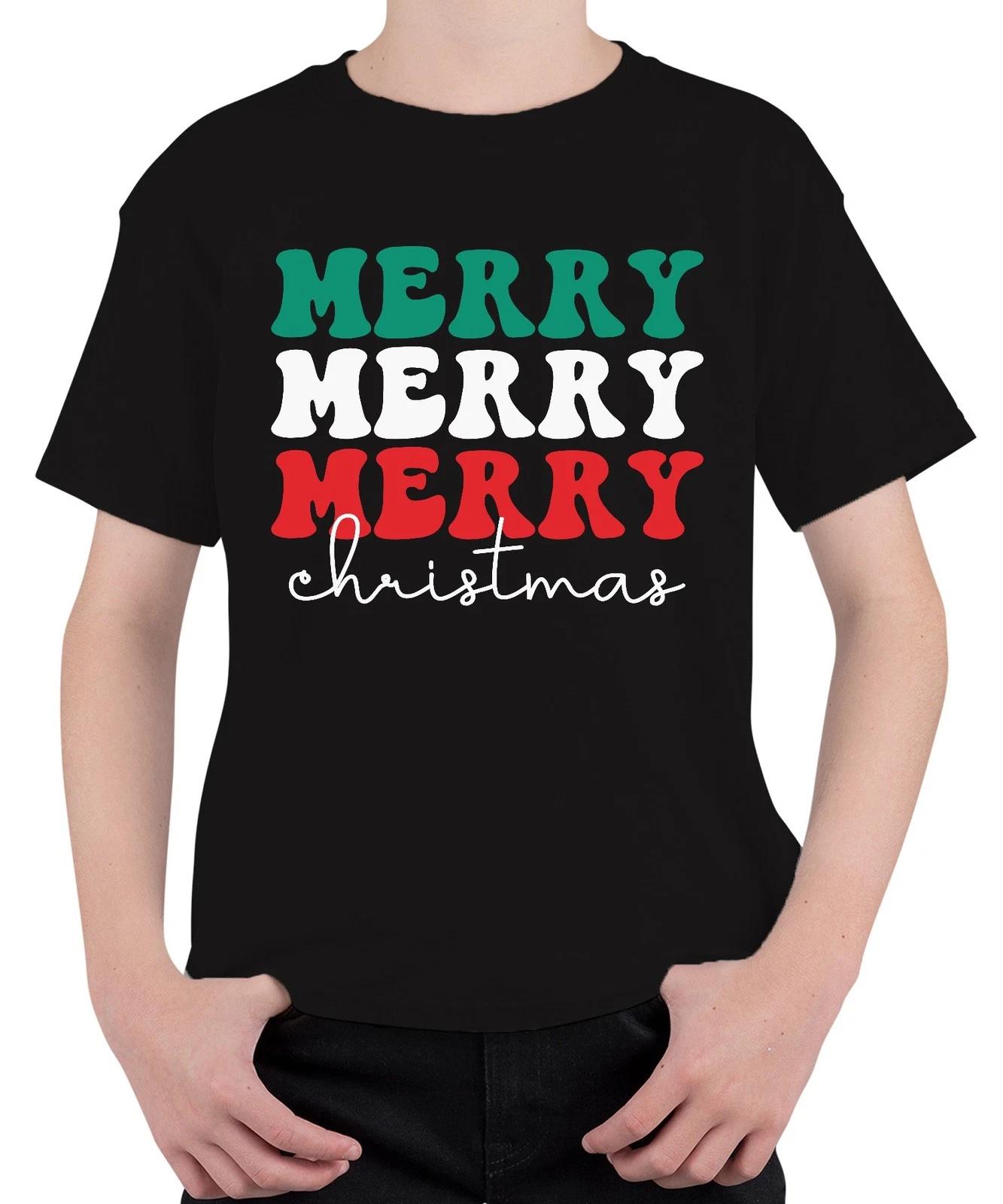 Merry Merry Merry Christmas - Weihnachten Weihnachtsgeschenk Christmas Unisex Ki XXL