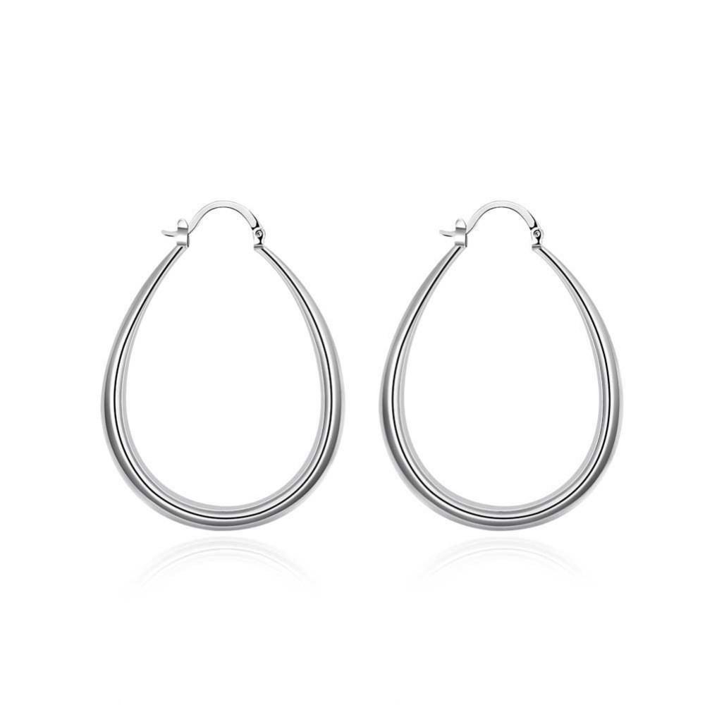 Boucles d'oreilles argentées brillantes élégantes: Mode Européenne & Américaine Créative Exagérée