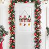 Rustic Holiday Entrance Ornament Christmas Gnome Wooden Welcome Hanging Sign, Cartoon Elf Decor with Gift Bell Winter Door Hanger Charms, Farmhouse