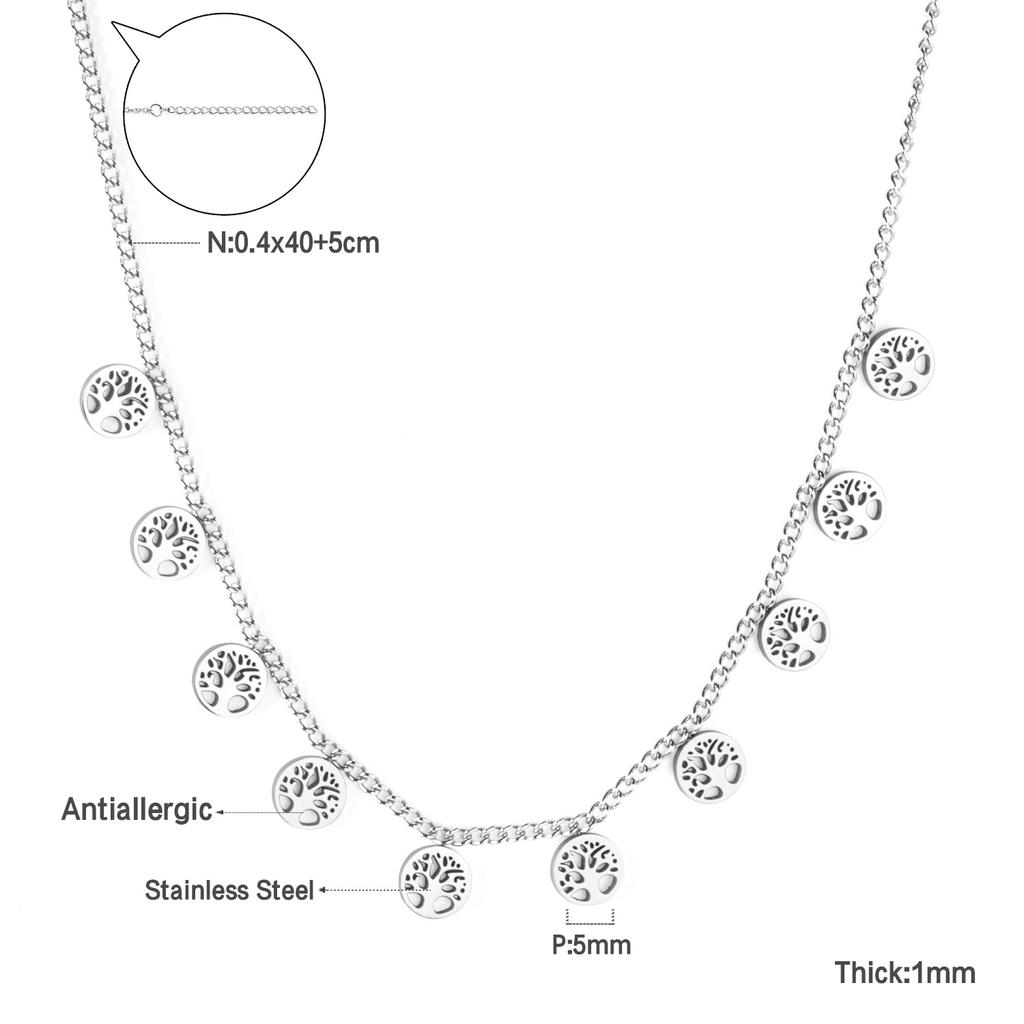 Woman Collier Golden Chains Necklaces Bohemia Star Heart Elegant Stainless Steel Jewelry Trendy