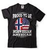 Proud To Be Norwegian American Shirt Norway National Patriotic Tee Norway Shirt