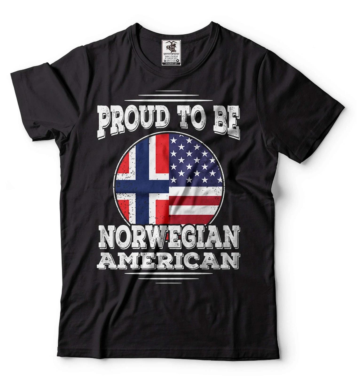 Proud To Be Norwegian American Shirt Norway National Patriotic Tee Norway Shirt 3XL