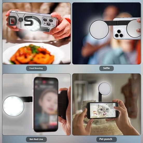 Magnetické doplňkové světlo se zrcátkem 3 režimy osvětlení Stmívatelné Kompaktní design LED selfie světlo Dobíjecí světlo pro videokonference