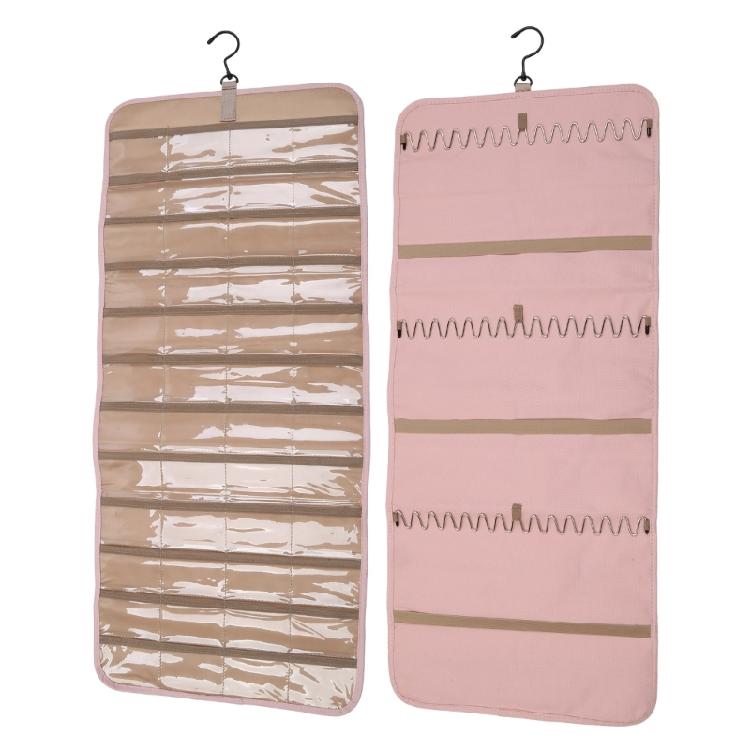 Portable Jewelry Rack with Metal Hook Jewelry Storage Roll for Storing Earrings