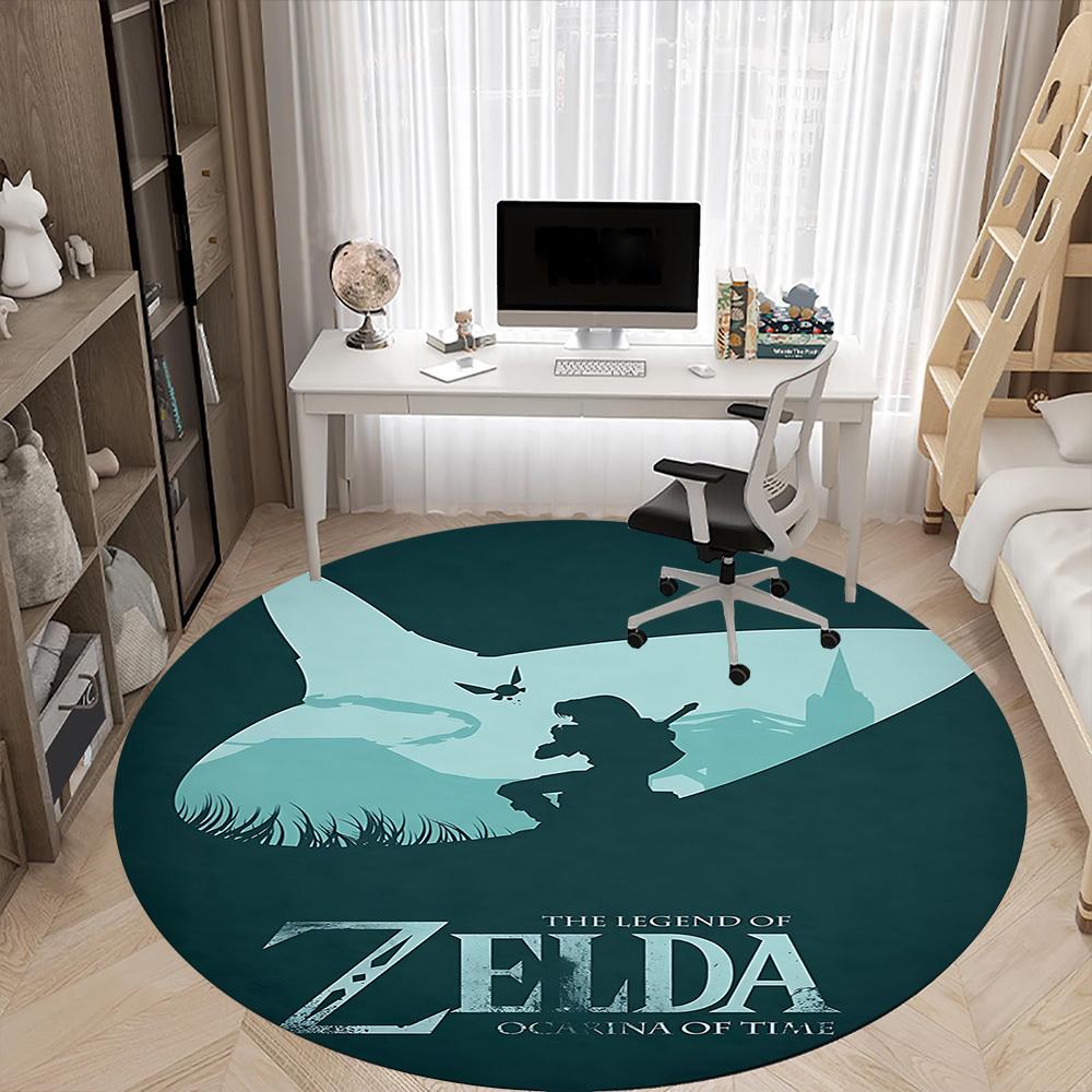 1pc Legend Zelda Office Round Area Rug, Under Office Chairs Bedroom Living Room Home Decor, Room Decoa1016218
